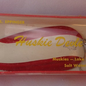 Vintage Eppinger Huskie Devle Fishing Lure, Vintage Lou Eppinger Large Devle 316 Lure, 5.5 Lure, Original box image 7