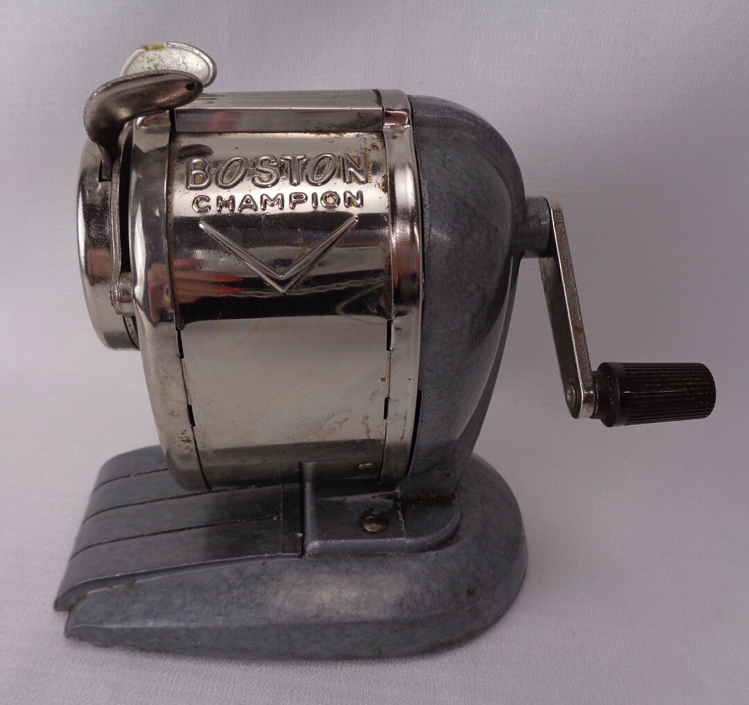Vintage Boston Champion Pencil Sharpener, Hand Crank Old School Pencil Sharpener Etsy