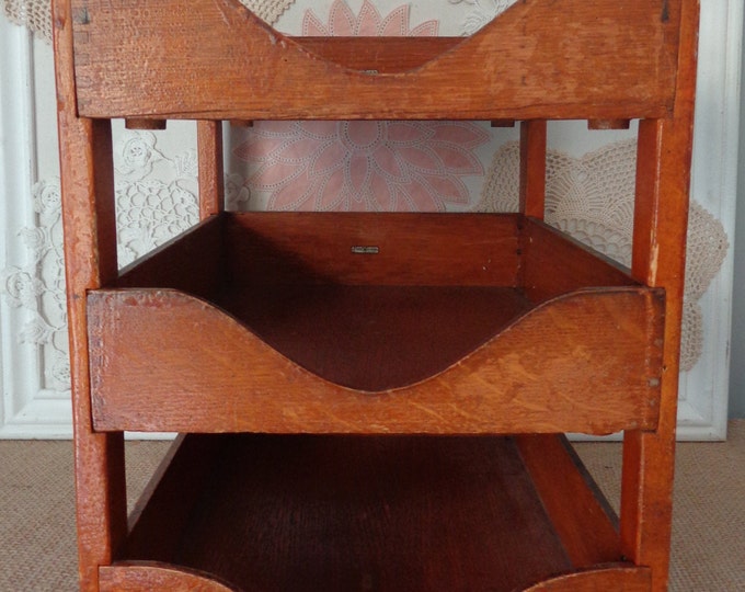 Antique Globe Wernicke 3 Tier Oak Desk Tray Globe Wericke Etsy