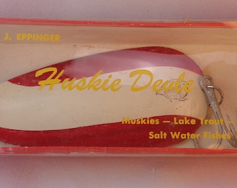 Vintage Eppinger Huskie Devle Fishing Lure, Vintage Lou Eppinger Large Devle #316 Lure, 5.5" Lure, Original box