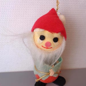 Vintage Christmas Pixie Elf, Vintage Felt Pixie Elf Ornament, Japan