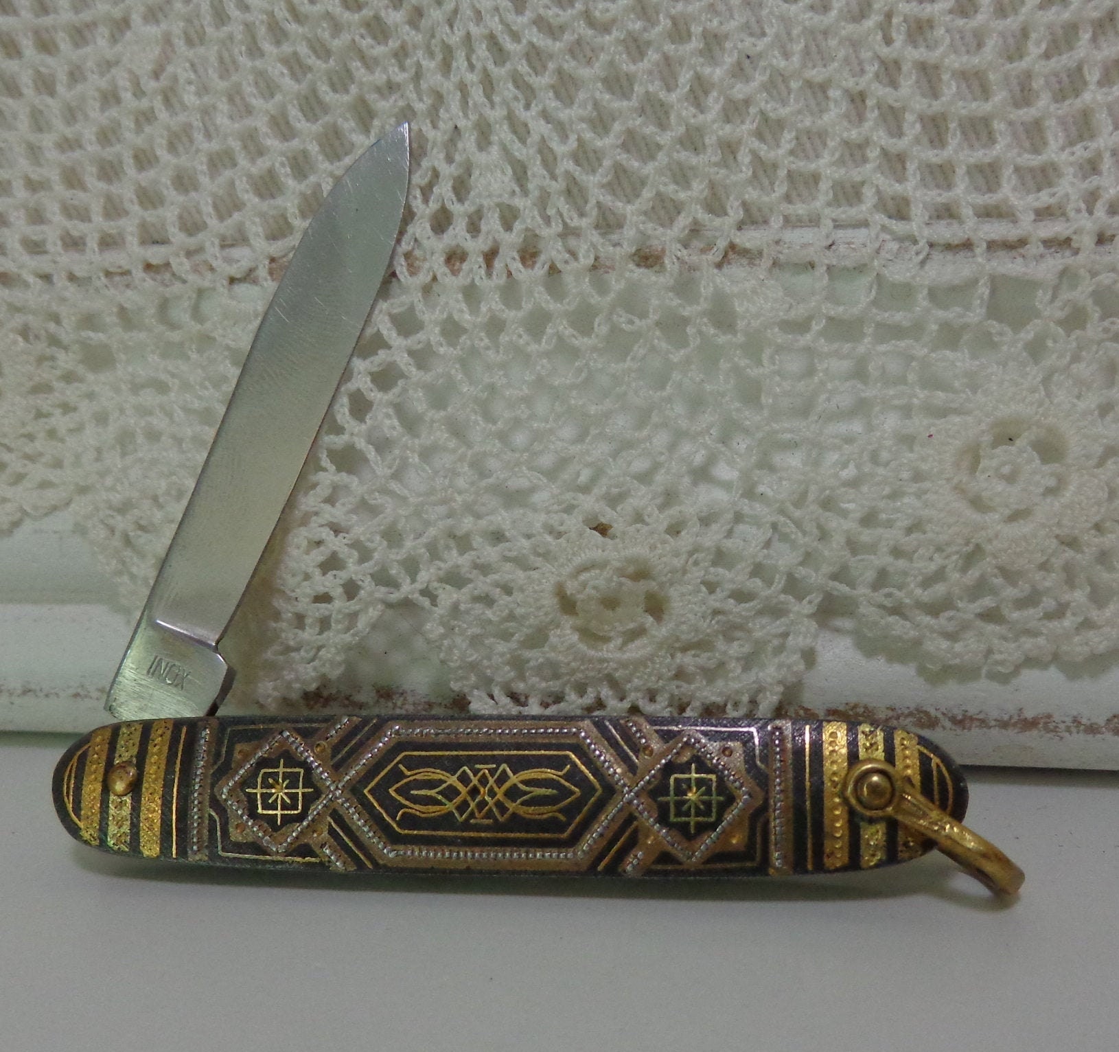 Vintage Toledo Inox Damascene Pocket Knife Vintage Damascene - Etsy