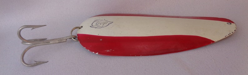 Vintage Eppinger Huskie Devle Fishing Lure, Vintage Lou Eppinger Large Devle 316 Lure, 5.5 Lure, Original box image 8