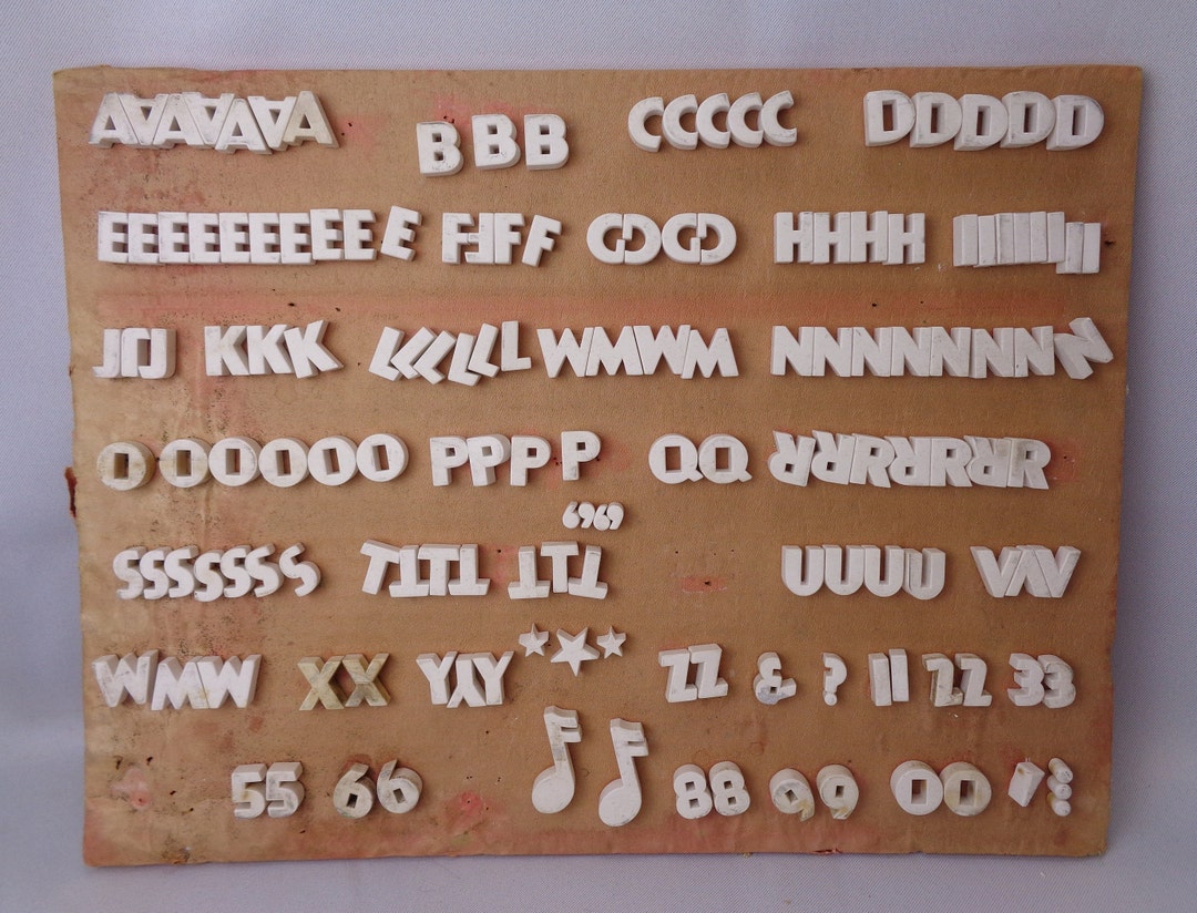 Vintage Mitten's Professional Movie Title Letters Board, Vintage Push ...