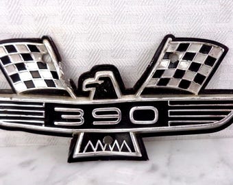 Vintage 1962-1964 Ford 390 Eagle Fender Emblem, used for the Ford Galaxie and Fairlane