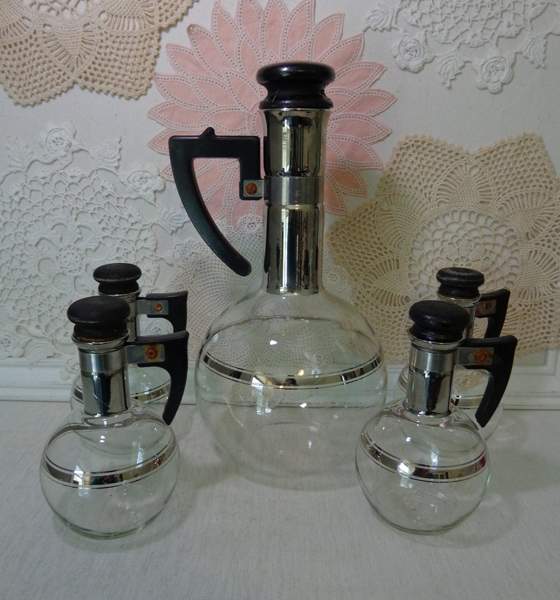 Vintage Silex Glass Coffee Carafe Set Vintage Glass Coffee Carafe Set
