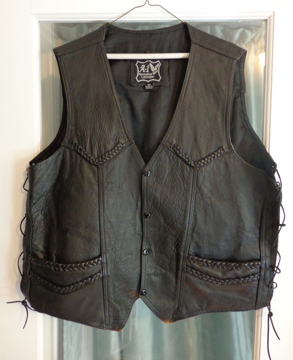 Harley Davidson Mens Leather Vest, Harley Leathers, H… - Gem