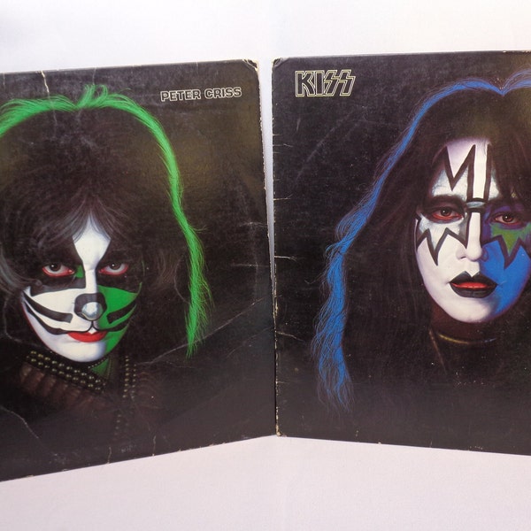 Vintage KISS Ace Frehley and Peter Criss Album Covers, 1978 Kiss Solo Albums Ace Frehley and Peter Criss, Album Covers Only