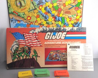 Vintage 1982 GI Joe Adventure Board Game, by Hasbro, No. 7035, USA