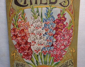 Antique 1908 Childs Rare Flowers, Vegetables and Fruits Book, by John Lewis Childs, 148 pages