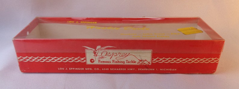 Vintage Eppinger Huskie Devle Fishing Lure, Vintage Lou Eppinger Large Devle 316 Lure, 5.5 Lure, Original box image 5