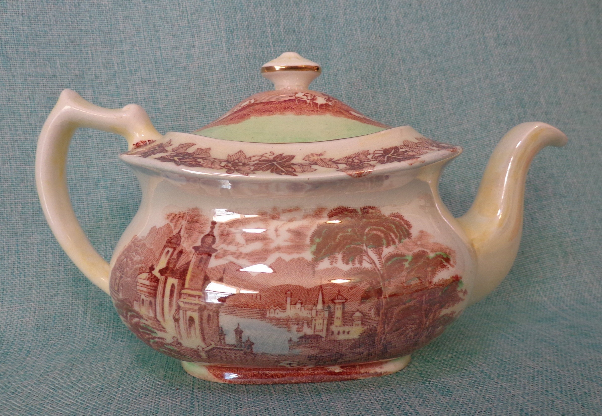 Vintage Maling Newcastle on Tyne England Teapot Antique Etsy.de