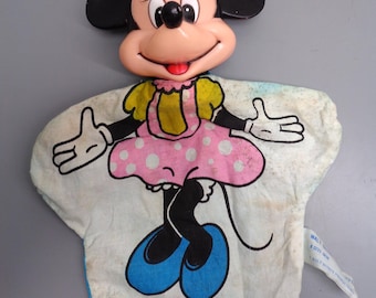 Vintage Minnie Mouse Hand Puppet, Vintage Walt Disney Minnie Mouse Puppet