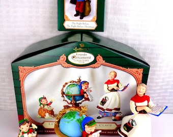 Vintage Hallmark Keepsake Collectors Club, "Lettera, Globus & Mrs Claus, 3 Piece Set