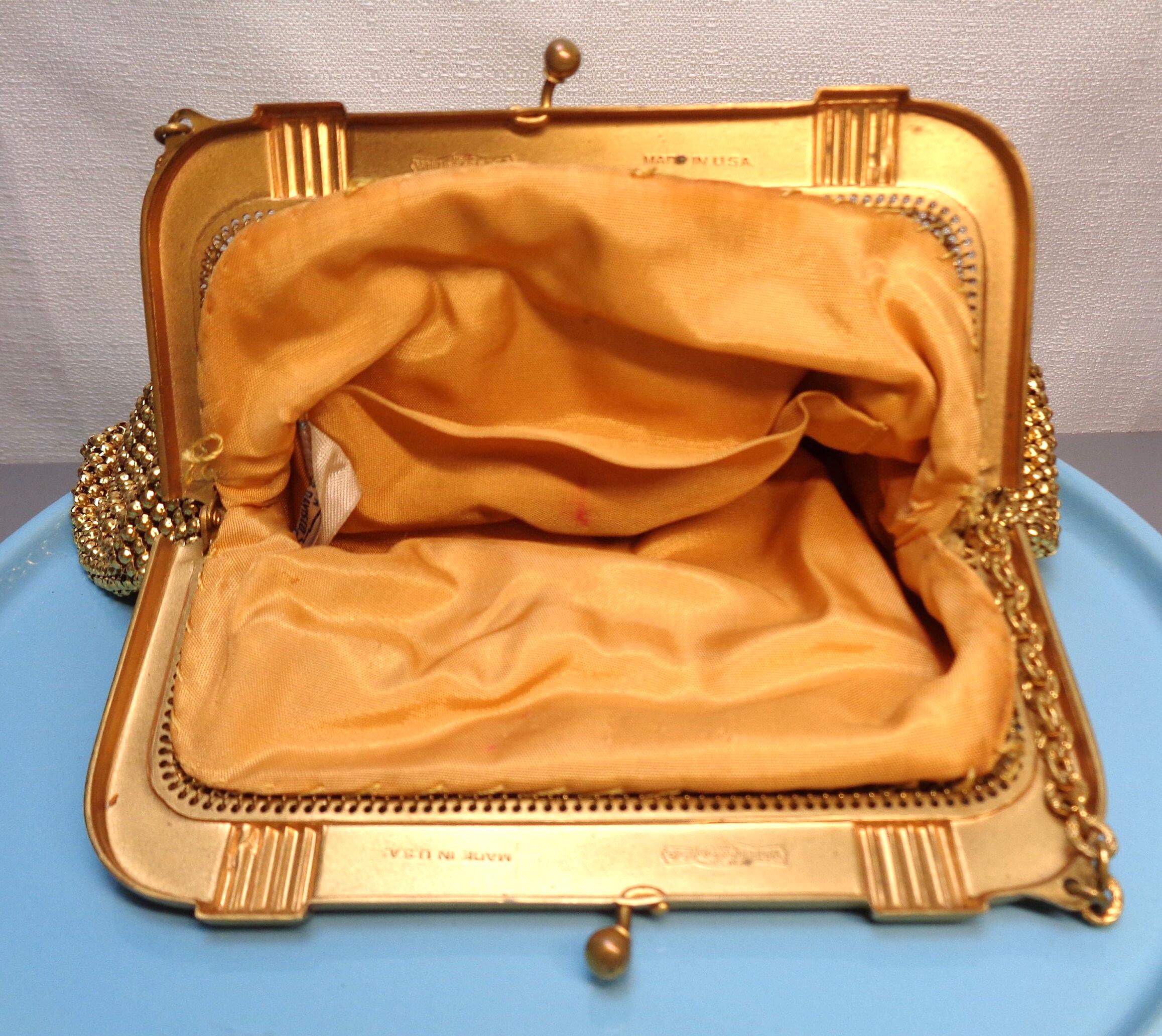 Vintage Whiting & Davis Gold Chain Mesh Purse, Vintage Gold