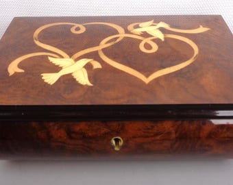 Vintage 1970's Italian Inlaid Wood Works Sorrento Intarsio Trinket