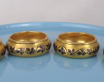 Vintage Belleek Willets Salt Cellars, Vintage Porcelain Belleek Salt Cellars, Set of 4