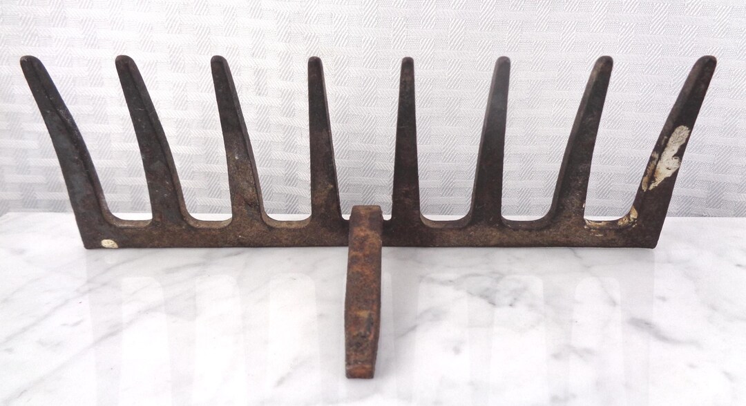 Riginald Rake Antique Primitive Iron Rake Head, Rustic Garden Rake, Farmhouse Decor ...