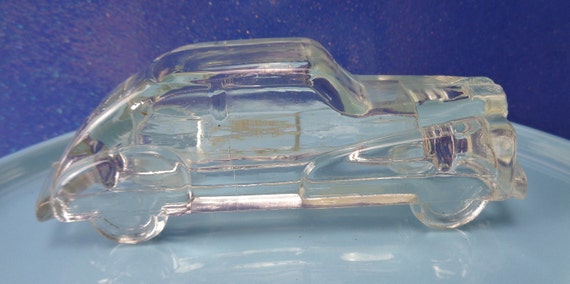 Vintage Victory Glass 1940s Automobile Candy Container, Victory