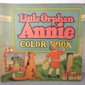 Livre de couleurs Little Orphan Annie vintage 1930, souvenirs vintage Orphan Annie, États-Unis