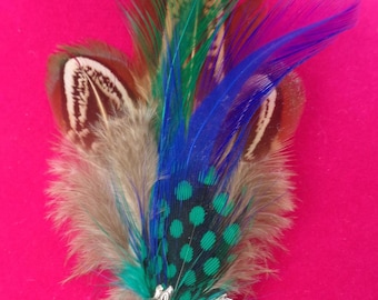 Vintage Jes Geschutzt German Squirrel Alpine Hat Pin, Vintage Squirrel Feather Hat Pin, signed
