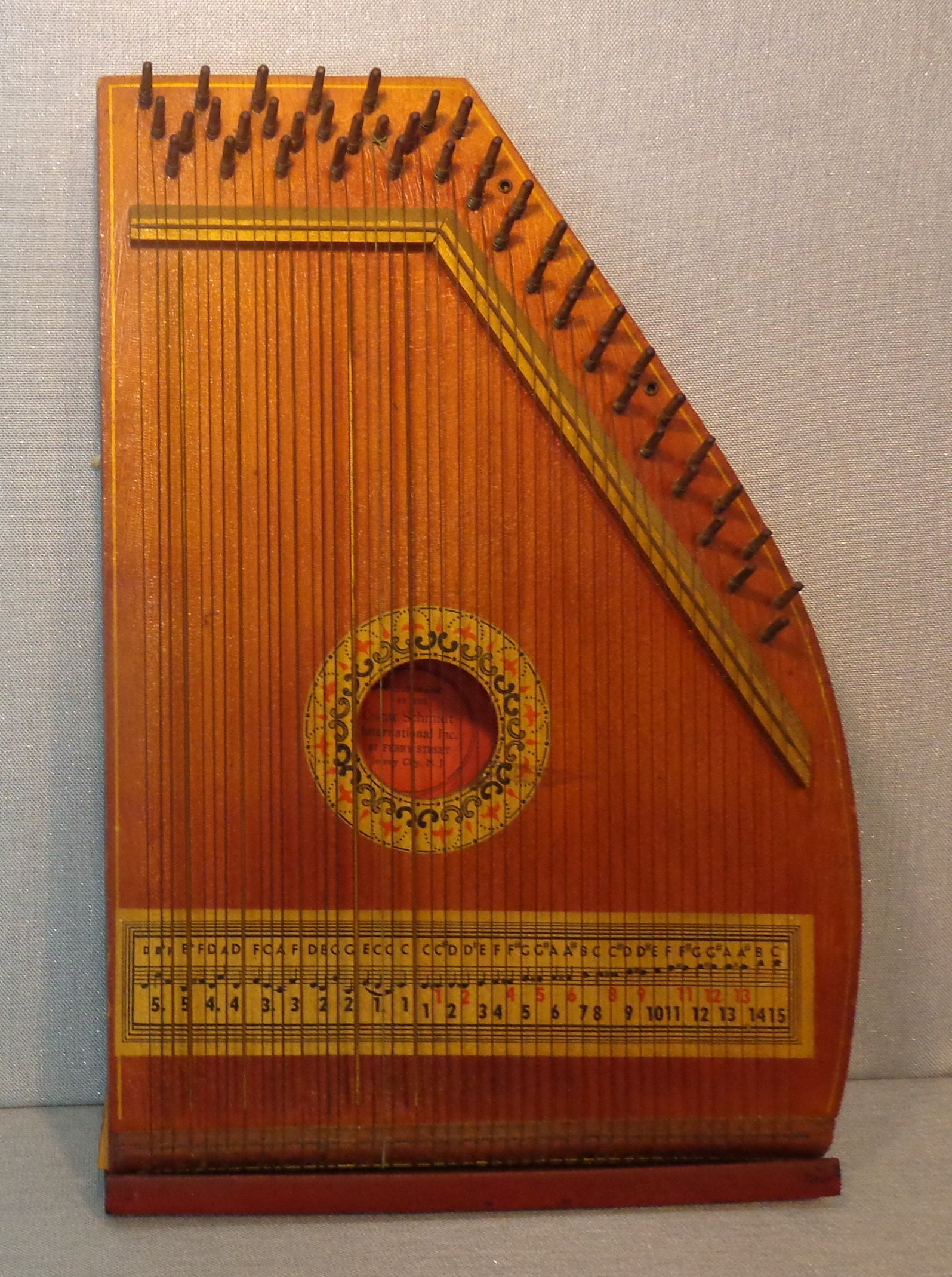 Antique Oscar Schmidt Zither Vintage Wooden Zither Autoharp Etsy