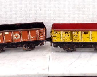 Vintage Marx Trains, Marx Baltimore & Ohio 241 708, Sea Board 91 257, Union Pacific 3824, Union Pacific Coal, Set of 4