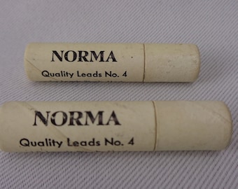 Vintage Norma Quality Leads No. 4, Vintage Pencil Leads, Black, Red, Blue and Green, 24 Leads in each, Set of 2