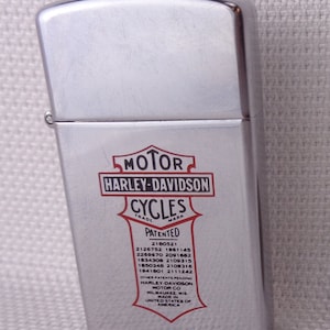 Vintage Harley Davidson Slim Zippo Lighter, Vintage Zippo Harley 