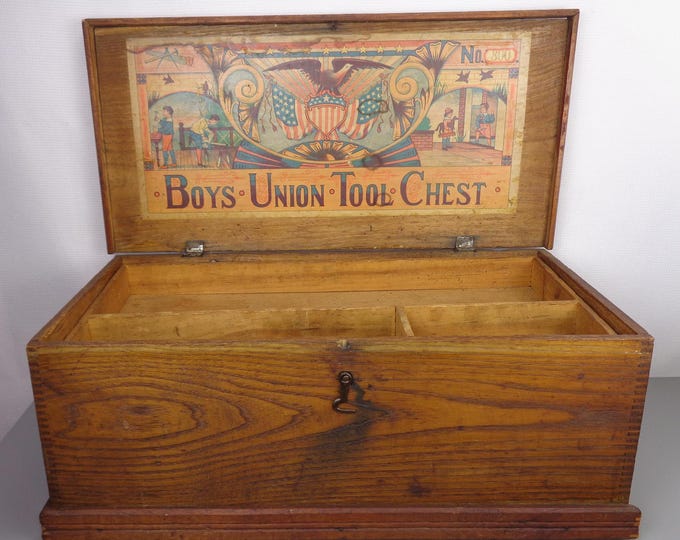 Antique Boys Union Tool Chest No 700, Antique Wooden Boys Tool Box Etsy
