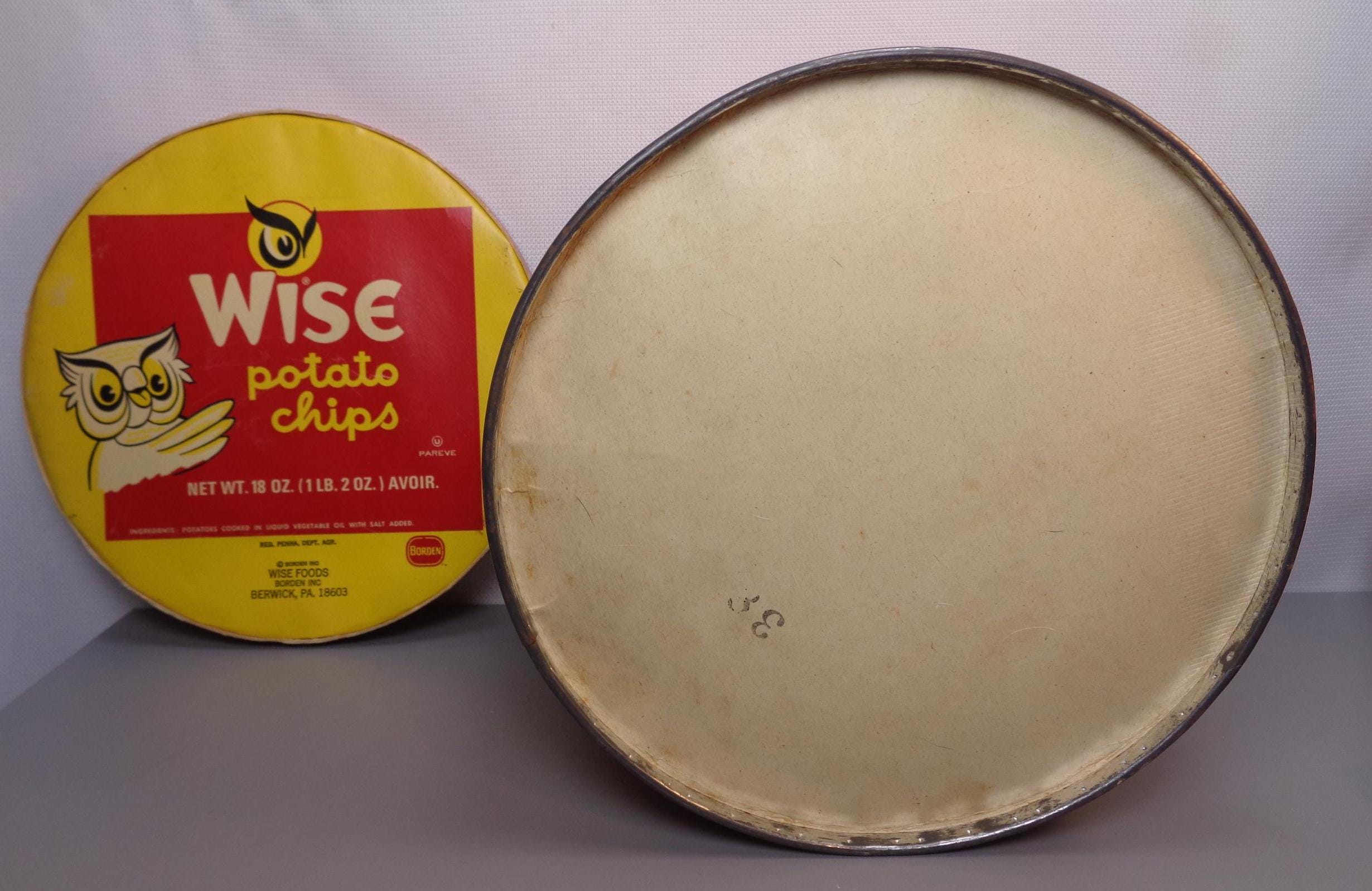 Vintage Large Wise Potato Chips Container, Vintage Cardboard