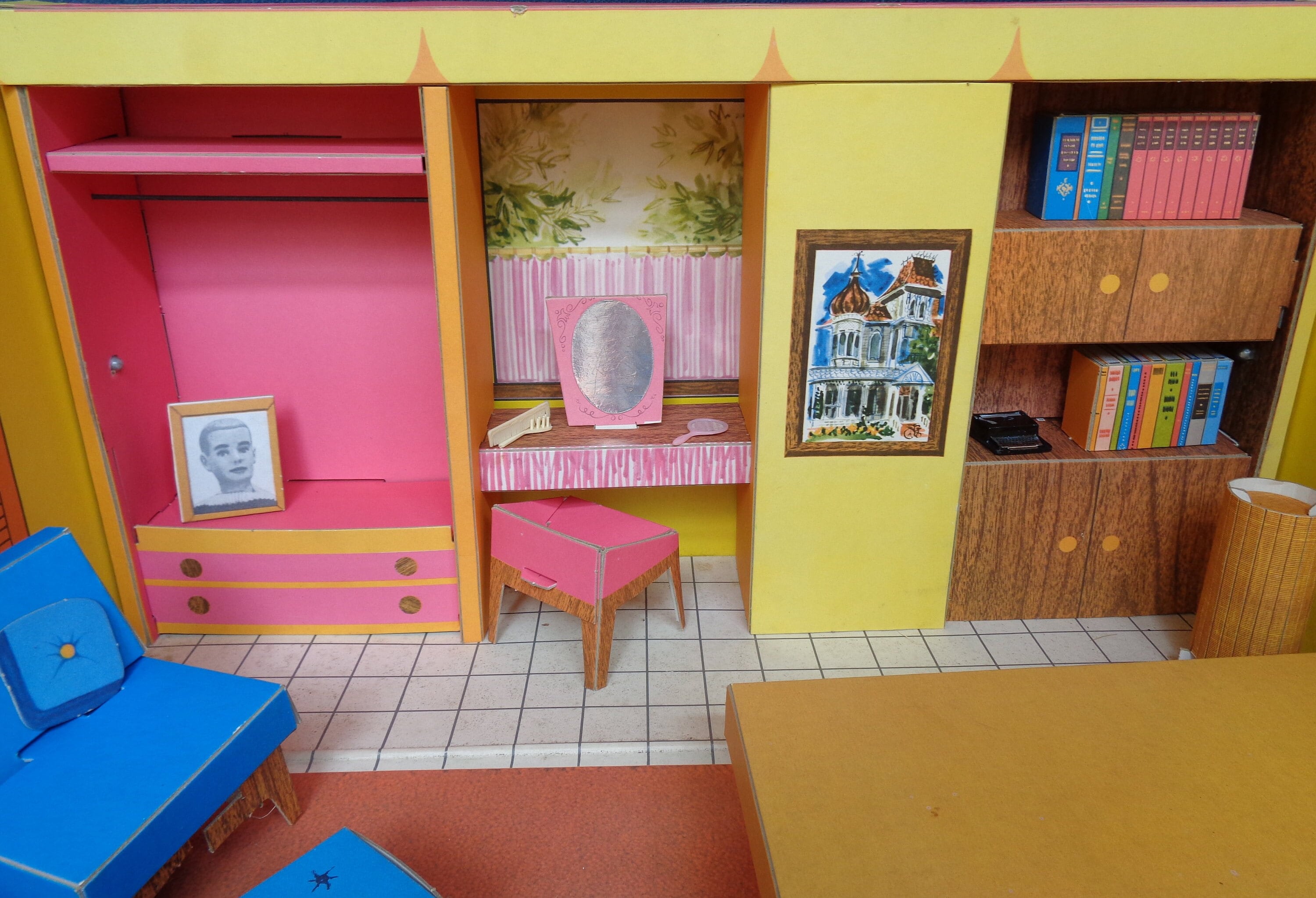 Vintage 1960's Cardboard Barbie Dream House With Furniture - Etsy