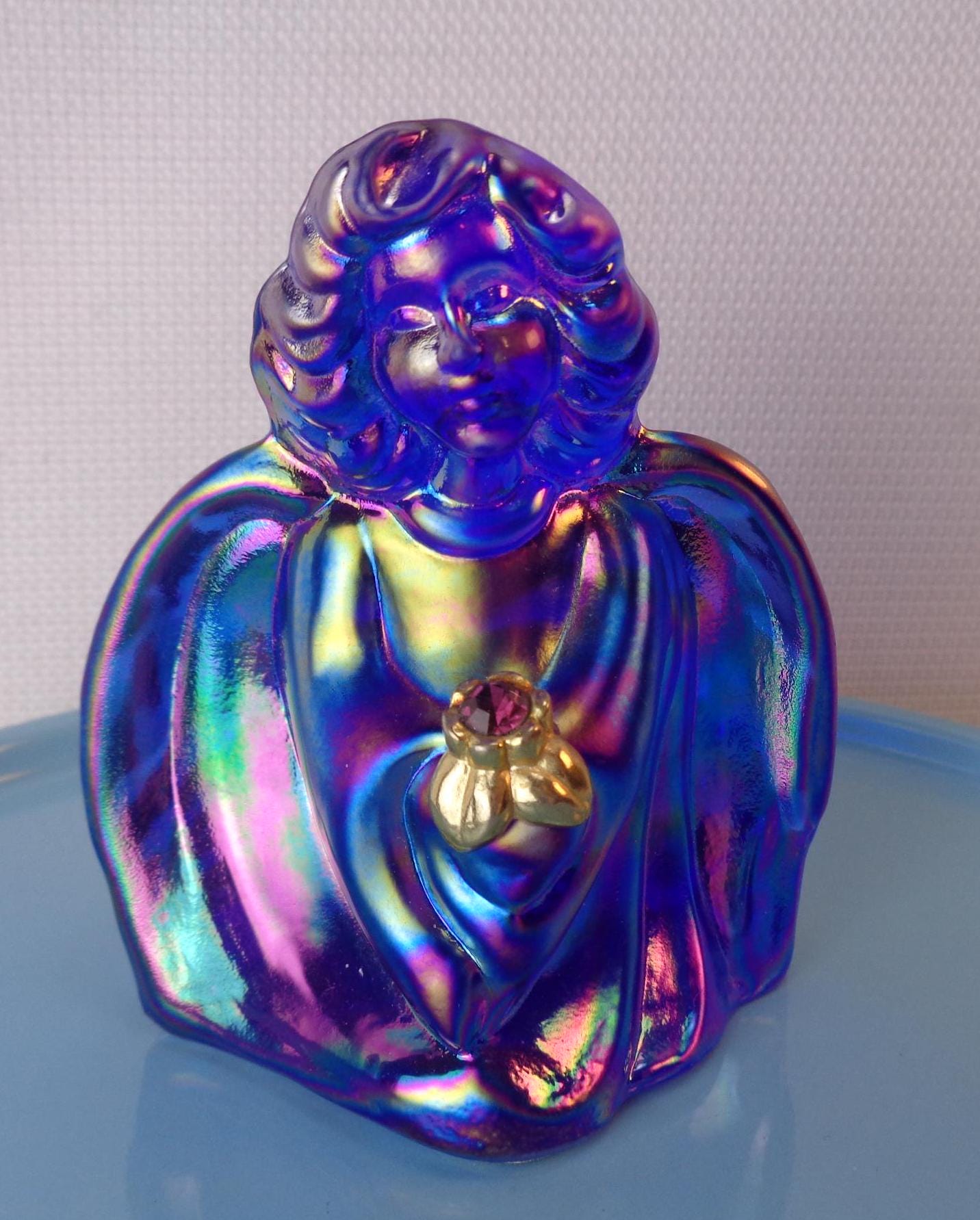 Carnival Glass footed Bowl Carnival Glass footed Bowl