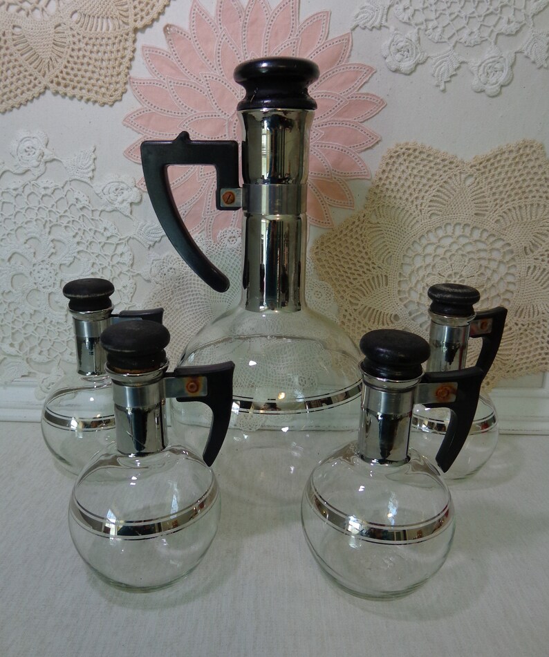 Vintage Silex Glass Coffee Carafe Set Vintage Glass Coffee Carafe Set