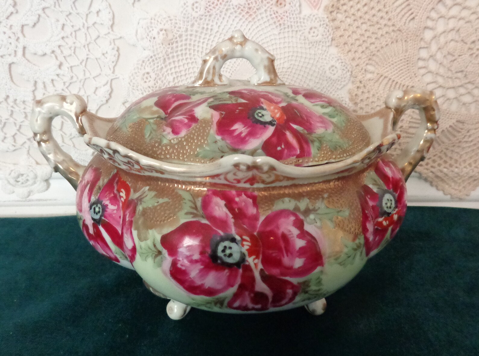 Vintage Royal Kinran Nippon Covered Bowl Nippon Royal Kinran Etsy