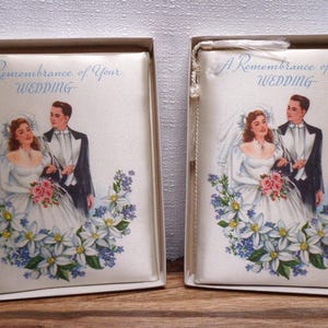 Cartes de voeux gonflées vintage en satin pour mariage, cartes de voeux gonflées en satin vintage Souhaits de mariage
