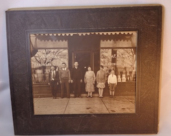 Antique Hardware Store Sepia Photograph, Historic 1800's Photo of Emerson's Hardware, New York