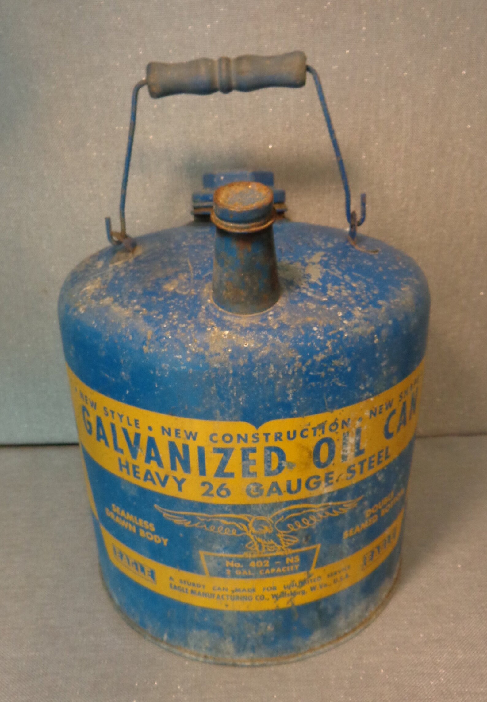 Vintage Galvanized Eagle Gas Can Vintage Eagle No 402N5 26 Etsy