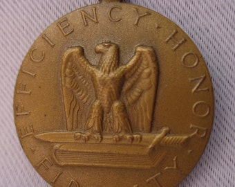 Vintage WWII Good Conduct Medal, Vintage WWII Efficiency Honor Fidelity Medal, US Military Medal