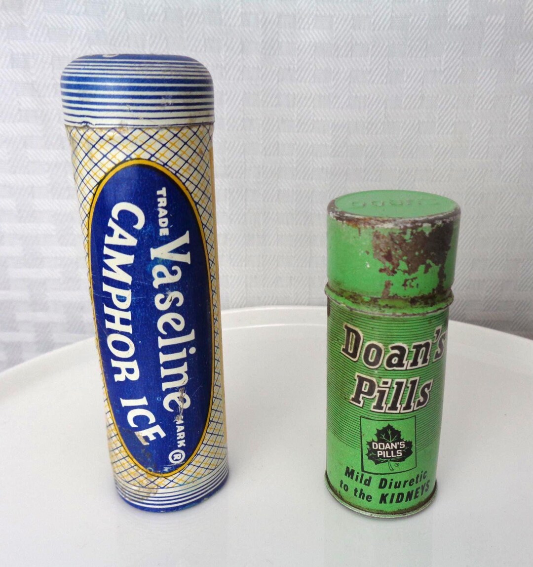 Vintage Vaseline Camphor Ice Tube and Vintage Doan's Pills, Vintage ...