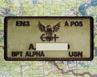 US Navy Name Plate Carrier Patch