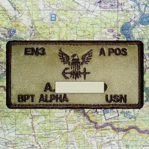 US Navy Name Plate Carrier Patch