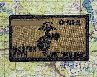 USMC SKULL Name Patch for Plate Carrier