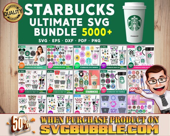 STARBUCKS SVG BUNDLE 5000 - Etsy