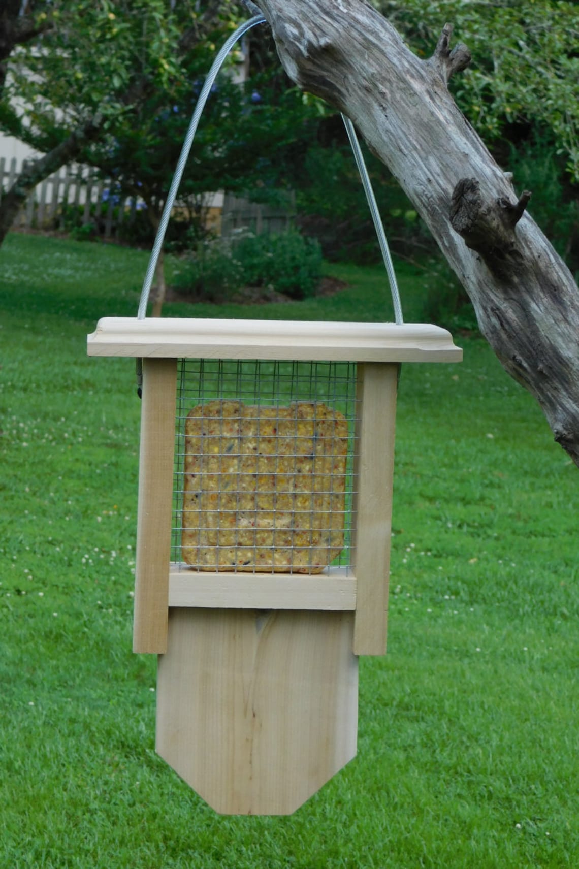 Cedar Single Suet Feeder Woodpecker Feedertail Prop Suet Etsy