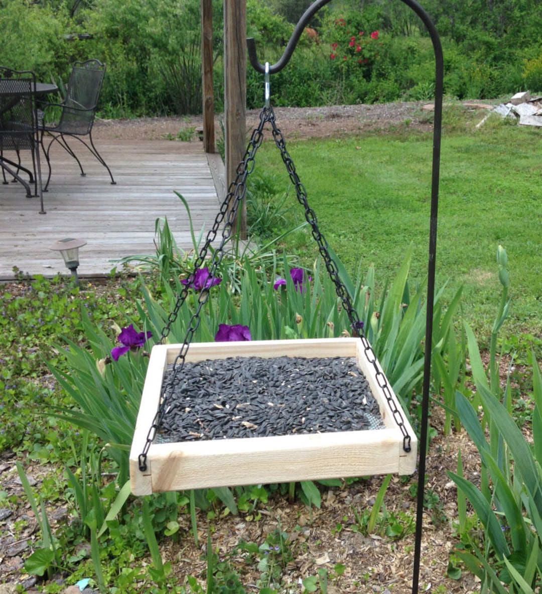 Cedar Tray Bird Feeder,hanging Tray Feeder Etsy