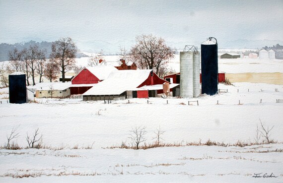 Red Barns Blue Silos Etsy