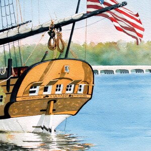 Ship&#39;s Stern-Original Watercolor on Arches 300 lb. cold press paper.