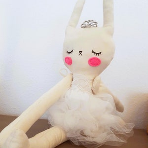 Bunny ballerina doll, bunny princess rabbit doll, baby shower birthday gift for kids and baby girls, bunny plush 20&#39;&#39; stuffed animal toy