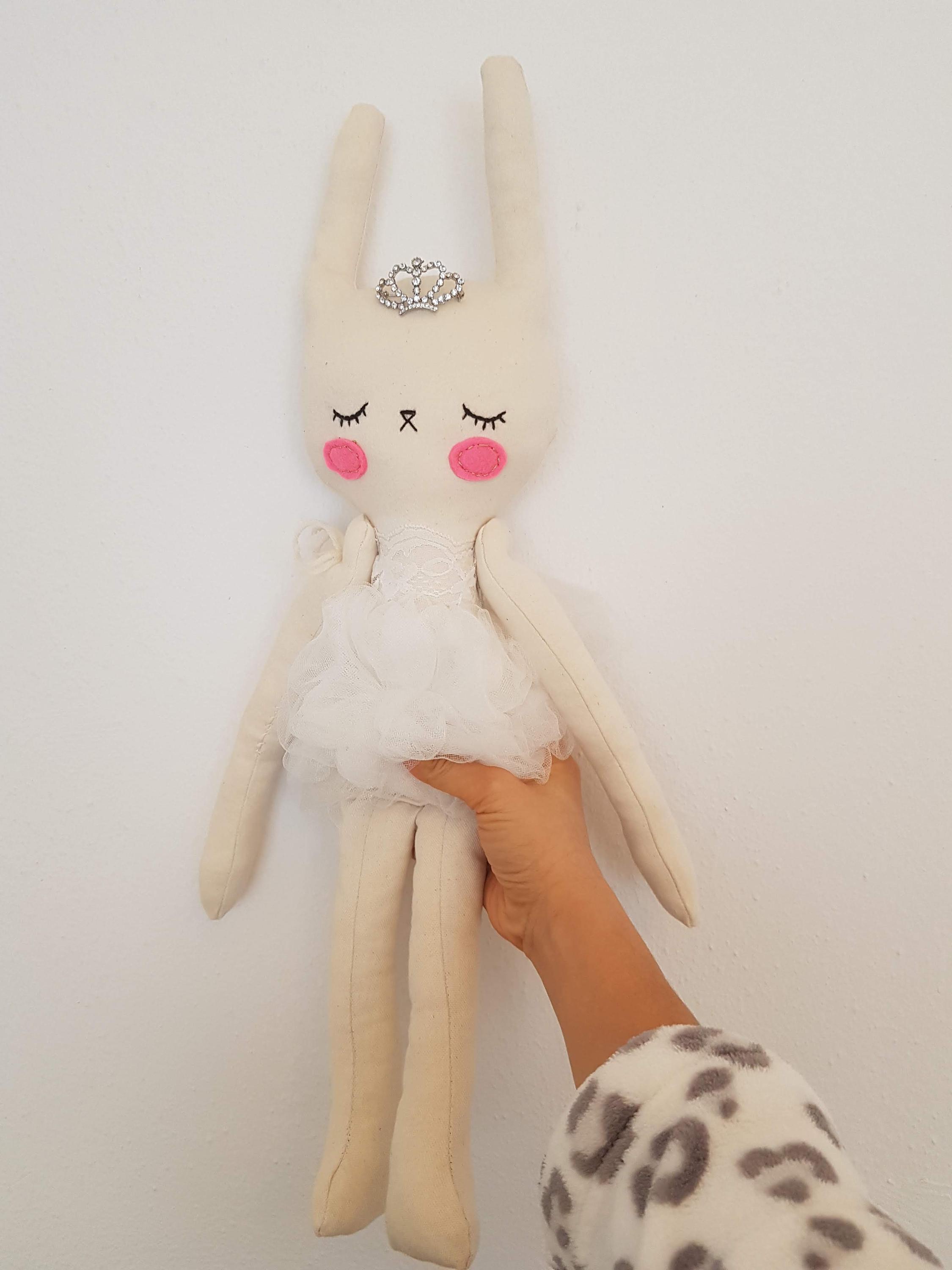 Princess Rabbit Toy Bunny Ballerina Doll, Handmade Plush Rabbit, Princess Toy (20'') - Etsy